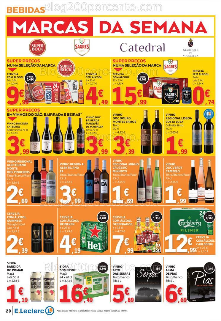 Antevisão Folheto E-LECLERC Promoções de 15 a 21 agosto