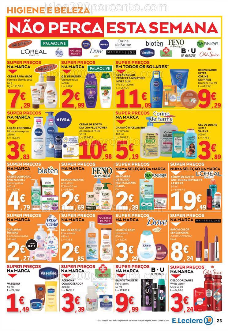 Antevisão Folheto E-LECLERC Promoções de 15 a 21 agosto