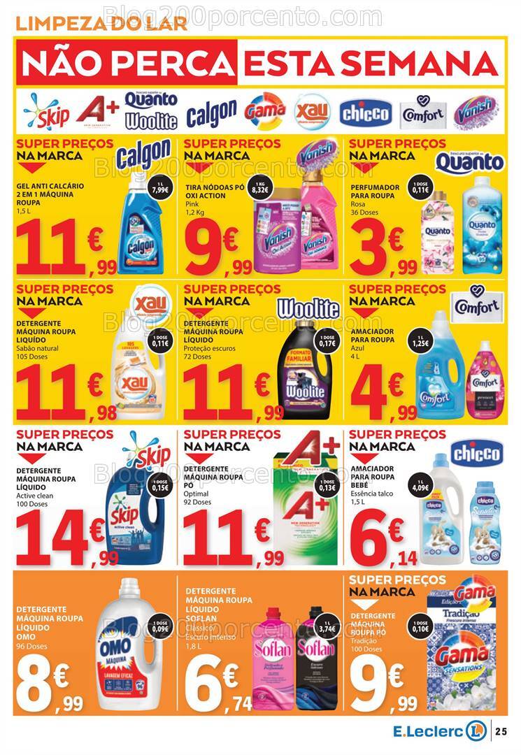 Antevisão Folheto E-LECLERC Promoções de 15 a 21 agosto