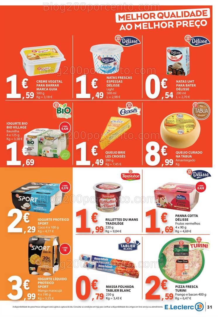 Antevisão Folheto E-LECLERC Promoções de 15 a 21 agosto