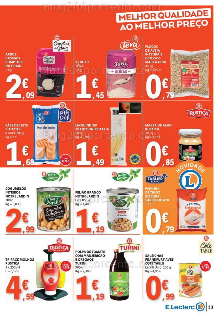 Antevisão Folheto E-LECLERC Promoções de 15 a 21 agosto