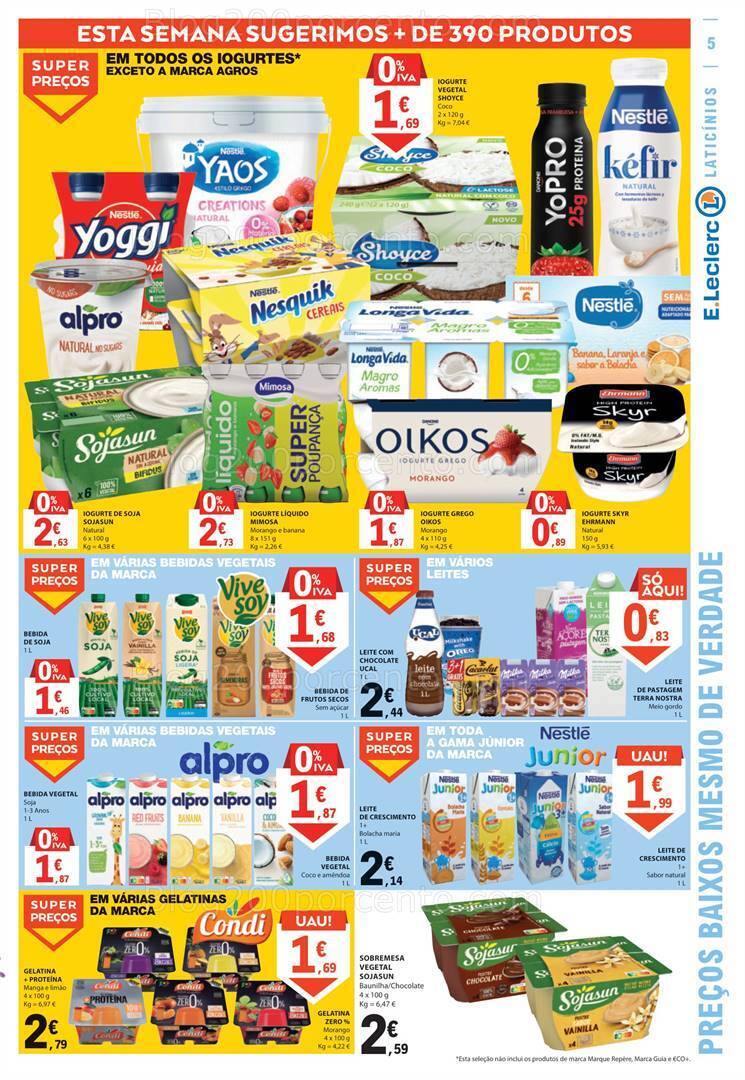 Antevisão Folheto E-LECLERC Promoções de 5 a 11 setembro