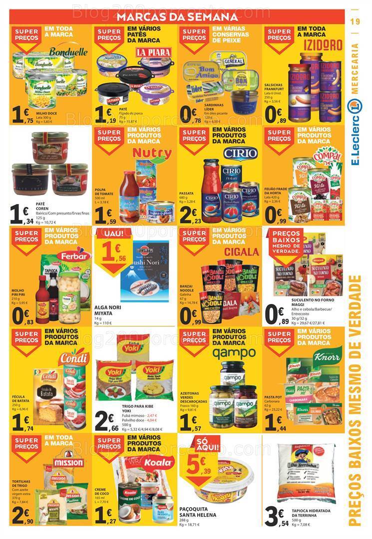 Antevisão Folheto E-LECLERC Promoções de 5 a 11 setembro