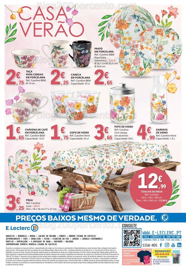 Antevisão Folheto E-LECLERC Bazar Promoções de 5 a 11 setembro