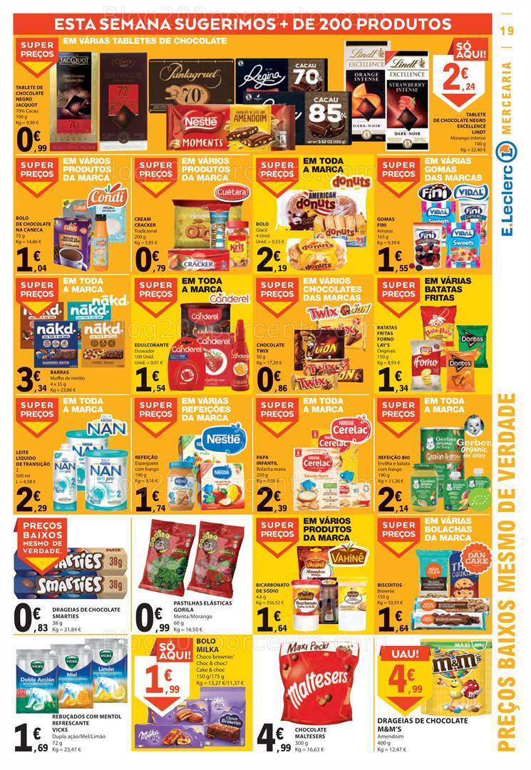Antevisão Folheto E-LECLERC Promoções de 24 a 30 agosto