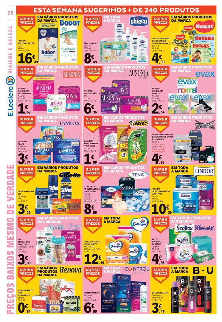 Antevisão Folheto E-LECLERC Promoções de 24 a 30 agosto