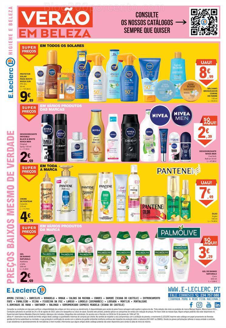 Antevisão Folheto E-LECLERC Promoções de 24 a 30 agosto