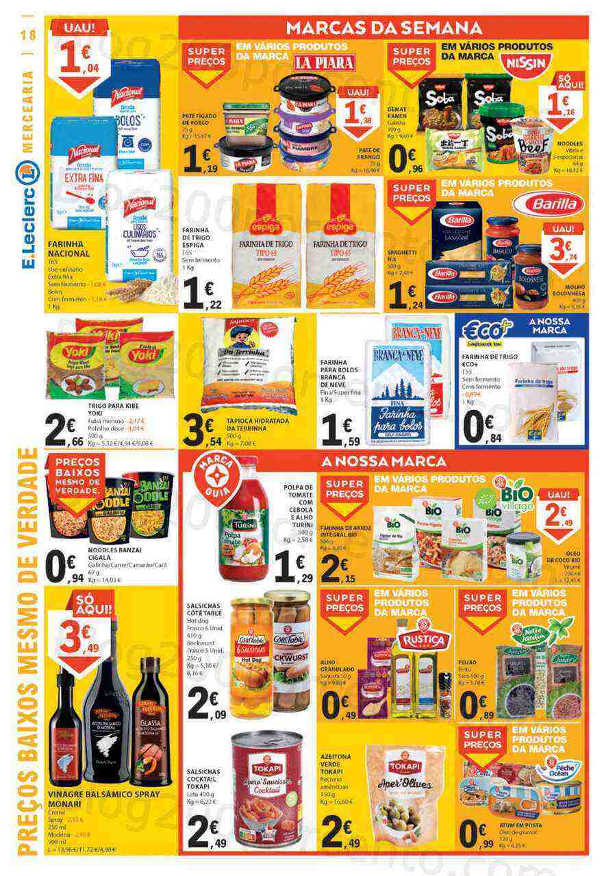 Antevisão Folheto E-LECLERC Promoções de 16 a 22 março