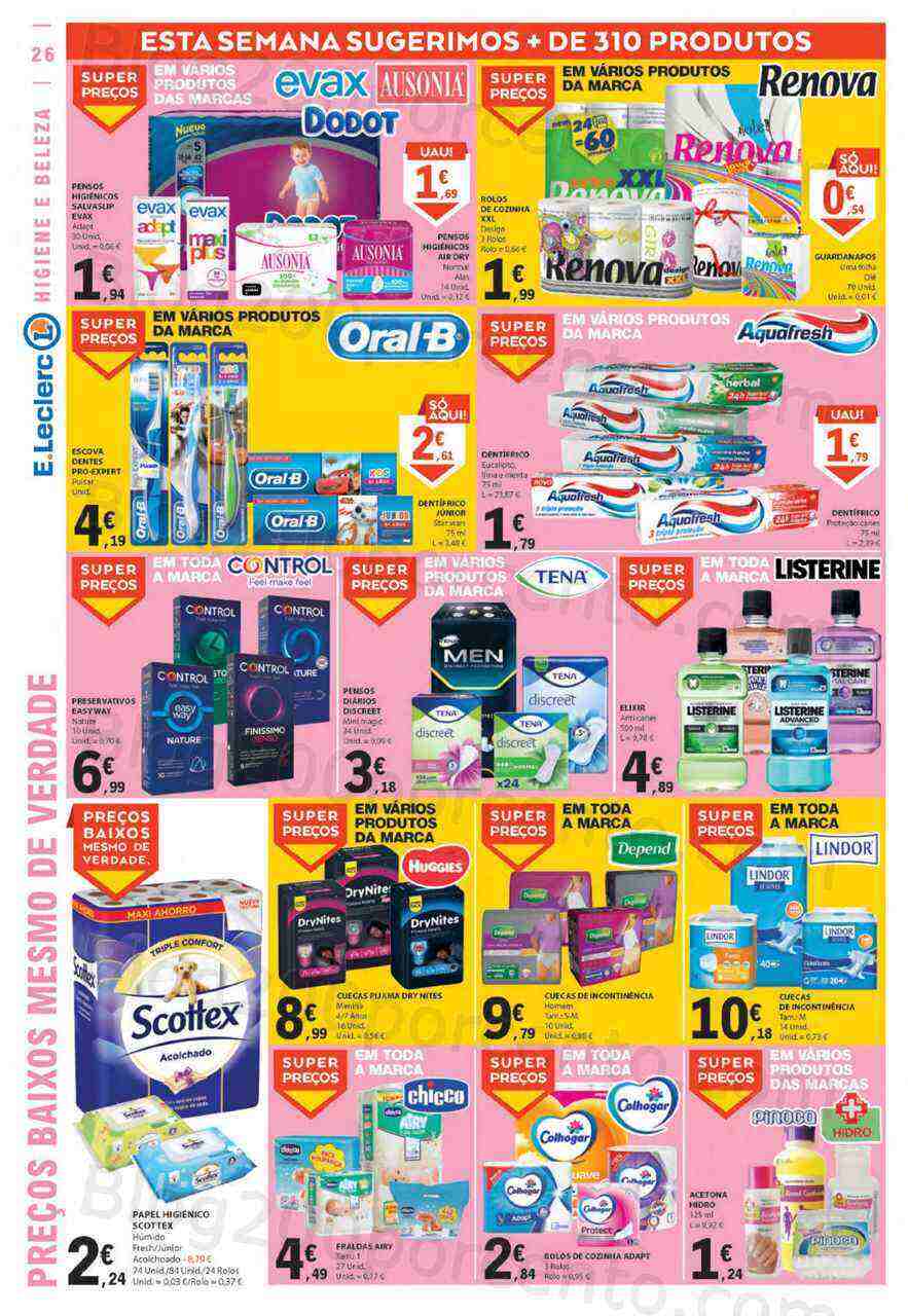 Antevisão Folheto E-LECLERC Promoções de 16 a 22 março