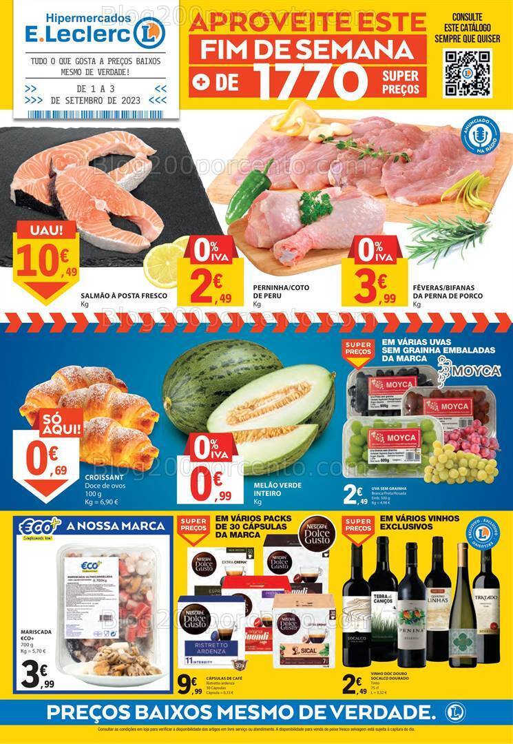 Antevisão Folheto E-LECLERC Promoções Fim de Semana - 1 a 3 setembro