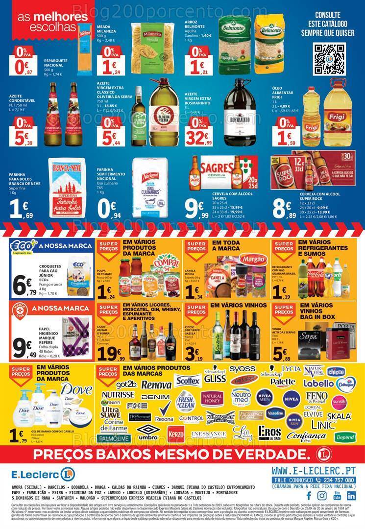 Antevisão Folheto E-LECLERC Promoções Fim de Semana - 1 a 3 setembro