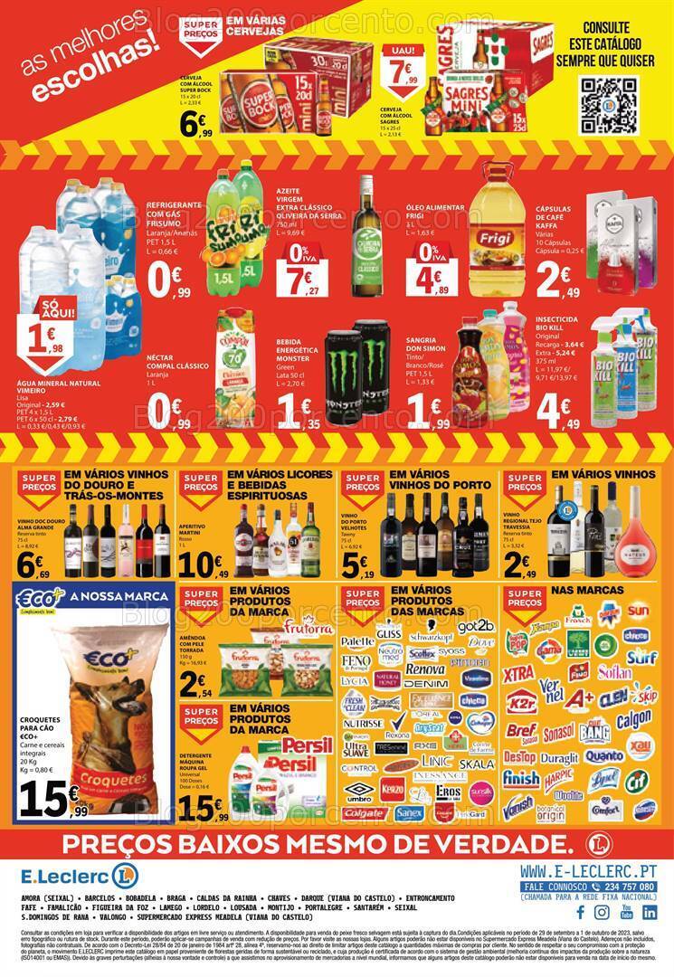 Antevisão Folheto E-LELCERC Promoções Fim de Semana - 29 setembro a 1 outubro