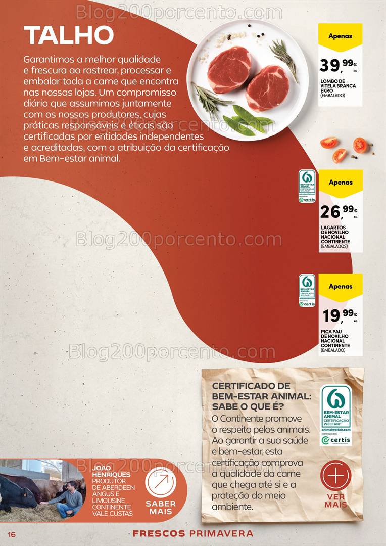 Antevisão Folheto CONTINENTE Frescos Promoções de 1 a 13 abril