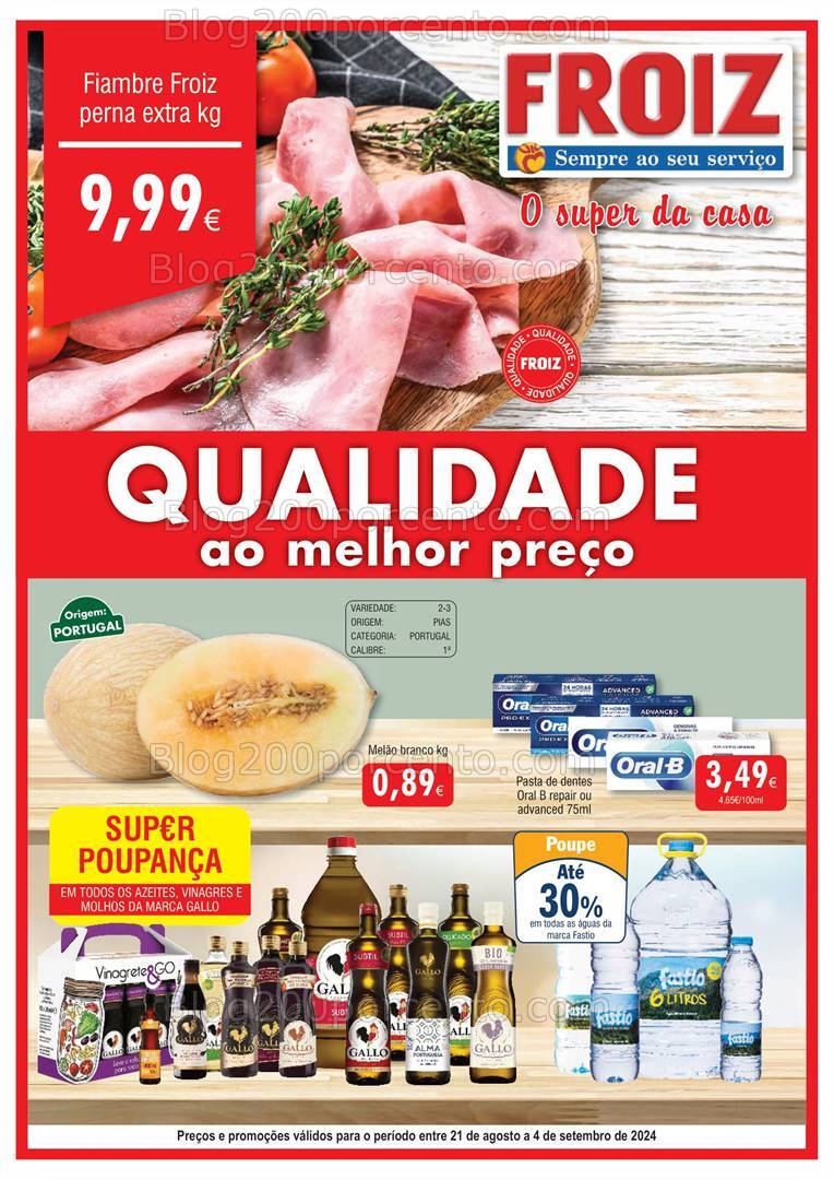 Antevisão Folheto FROIZ Promoções de 21 agosto a 4 setembro
