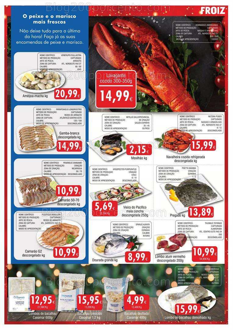 Antevisão Folheto FROIZ Natal e Passagem de Ano Promoções de 20 a 31 dezembro