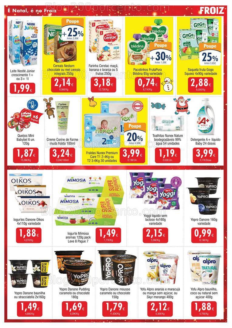 Antevisão Folheto FROIZ Natal e Passagem de Ano Promoções de 20 a 31 dezembro