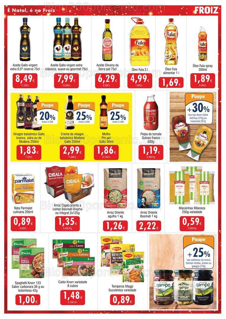 Antevisão Folheto FROIZ Natal e Passagem de Ano Promoções de 20 a 31 dezembro