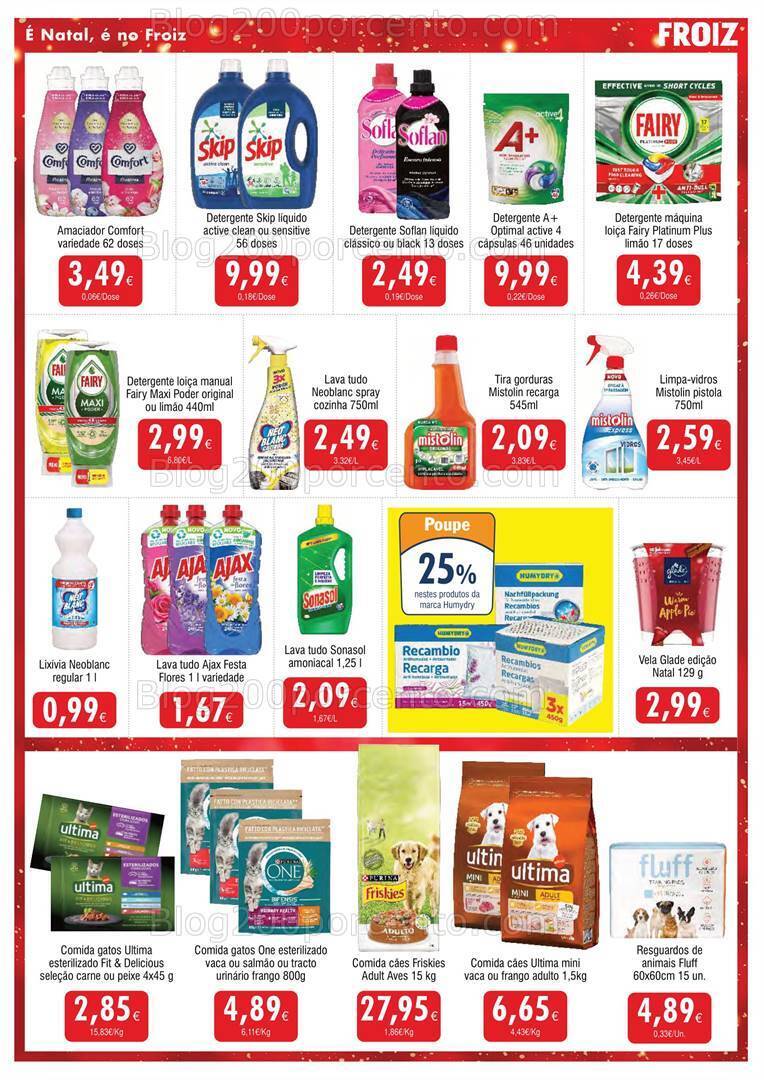 Antevisão Folheto FROIZ Natal e Passagem de Ano Promoções de 20 a 31 dezembro