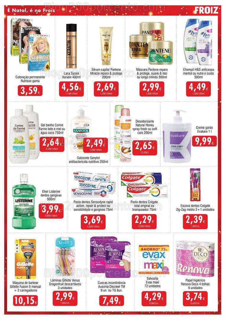 Antevisão Folheto FROIZ Natal e Passagem de Ano Promoções de 20 a 31 dezembro