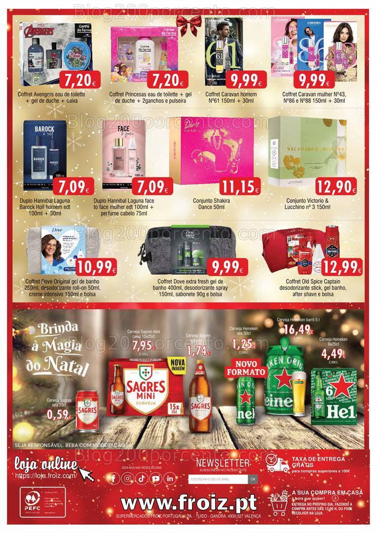 Antevisão Folheto FROIZ Natal e Passagem de Ano Promoções de 20 a 31 dezembro