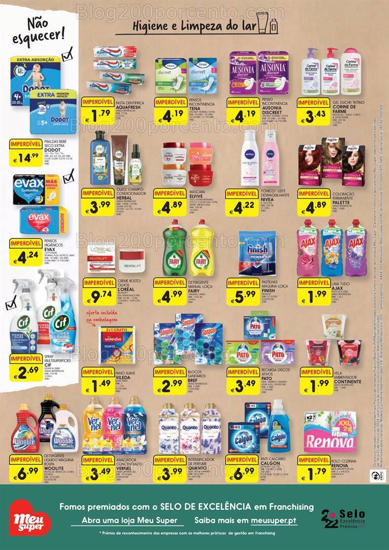 Antevisão Folheto MEU SUPER Promoções de 16 a 25 março