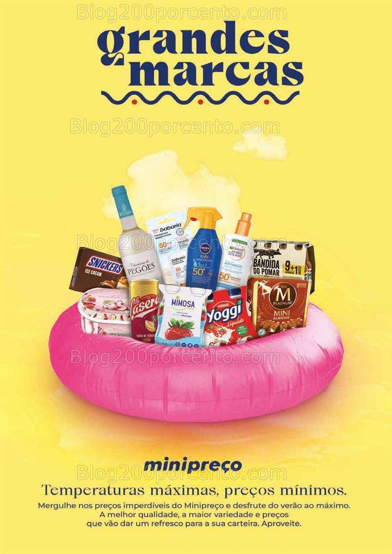 Antevisão Folheto MINIPREÇO Grandes Marcas Promoções de 27 junho a 24 julho