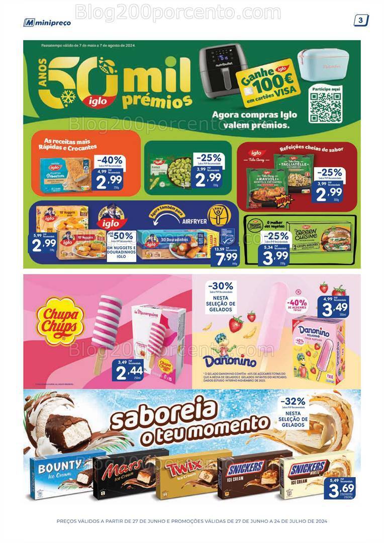 Antevisão Folheto MINIPREÇO Grandes Marcas Promoções de 27 junho a 24 julho