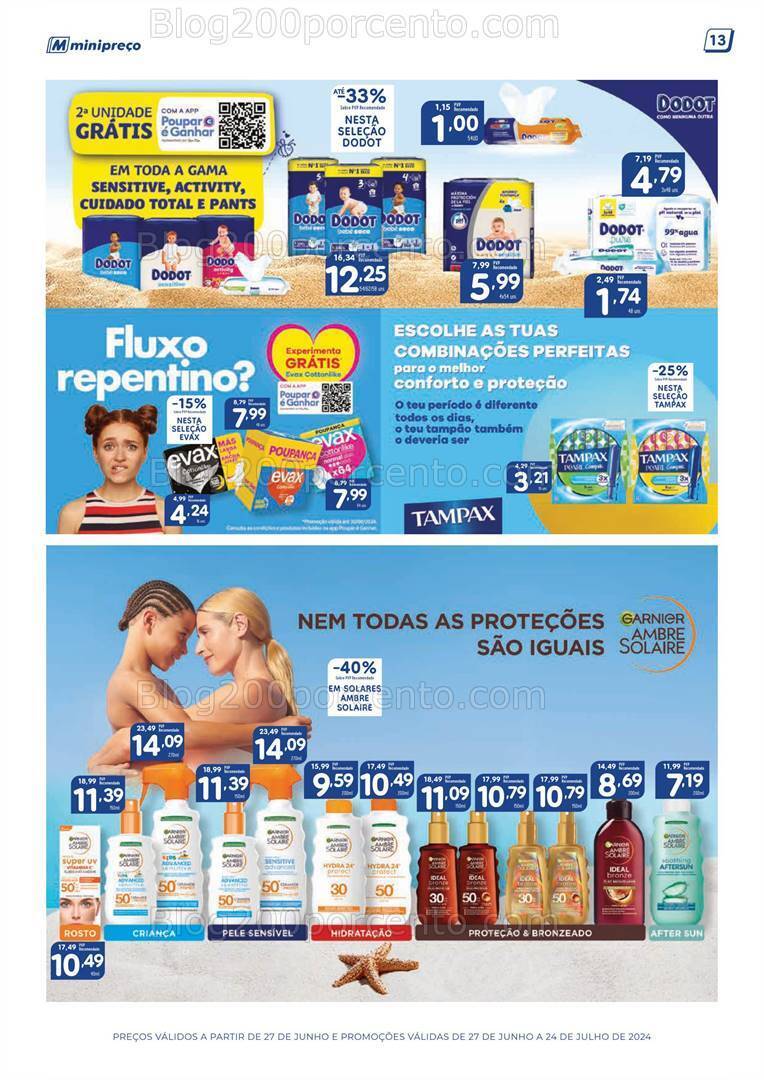 Antevisão Folheto MINIPREÇO Grandes Marcas Promoções de 27 junho a 24 julho
