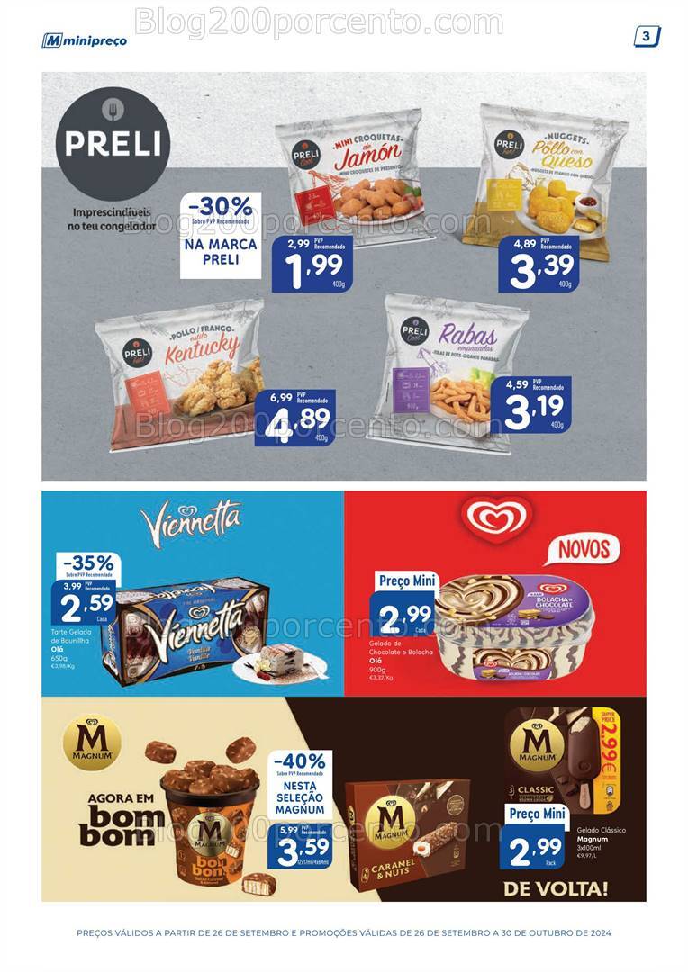 Antevisão Folheto MINIPREÇO Grandes Marcas Promoções de 26 setembro a 30 outubro