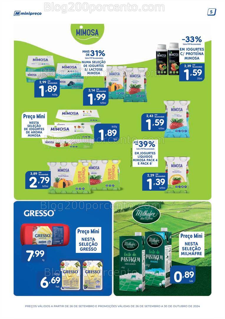 Antevisão Folheto MINIPREÇO Grandes Marcas Promoções de 26 setembro a 30 outubro