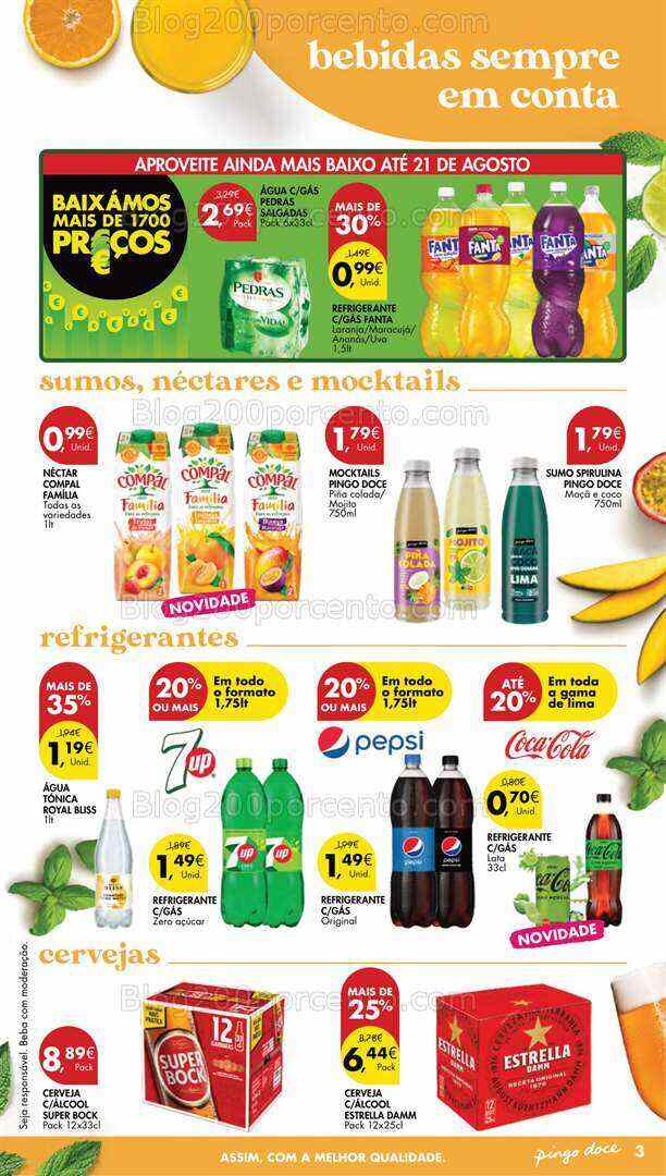 Antevisão Folheto PINGO DOCE Verão Promoções de 8 a 21 agosto