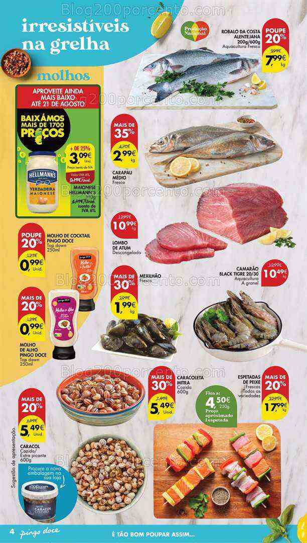 Antevisão Folheto PINGO DOCE Verão Promoções de 8 a 21 agosto