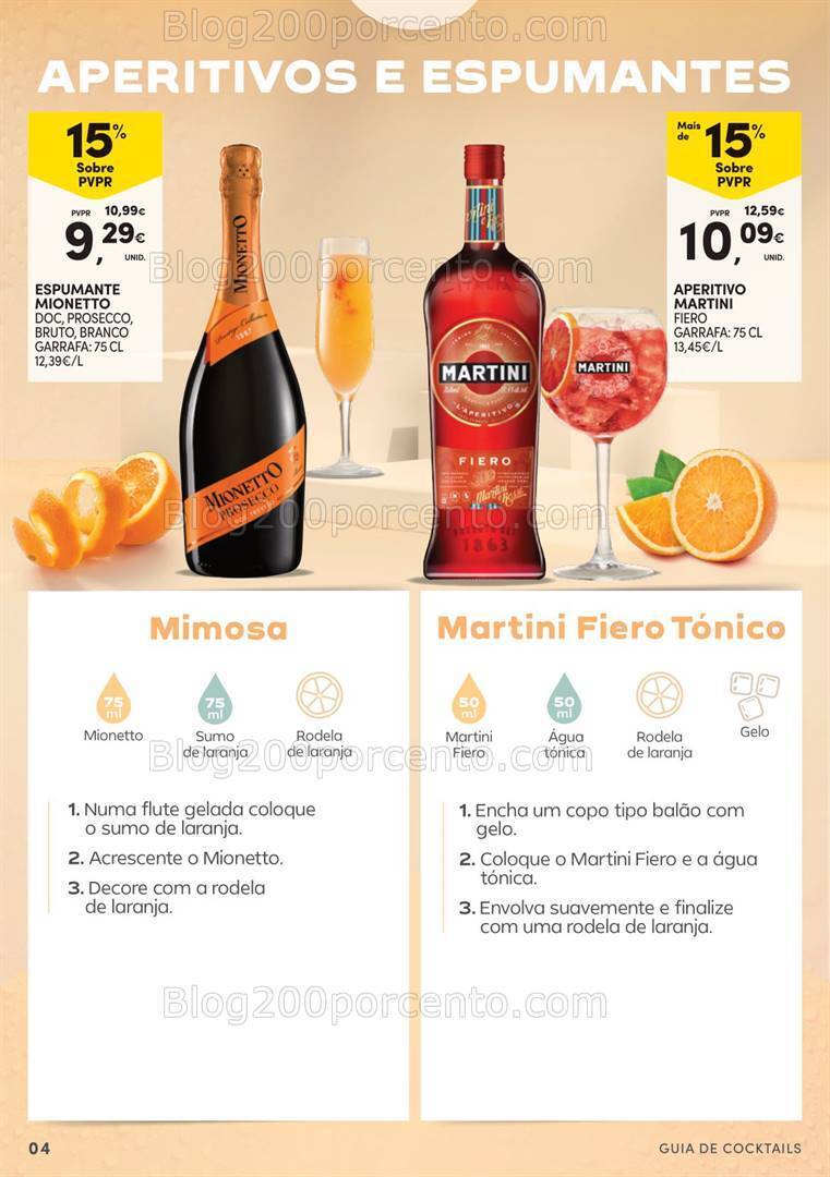 Antevisão Folheto CONTINENTE Guia de Cocktails - 16 julho a 11 agosto