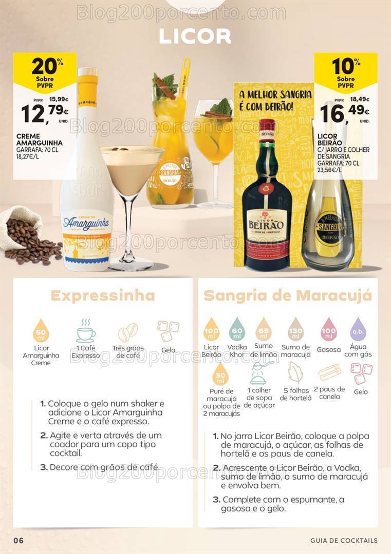 Antevisão Folheto CONTINENTE Guia de Cocktails - 16 julho a 11 agosto