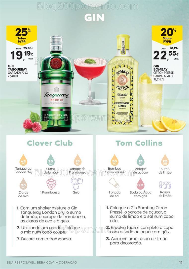 Antevisão Folheto CONTINENTE Guia de Cocktails - 16 julho a 11 agosto