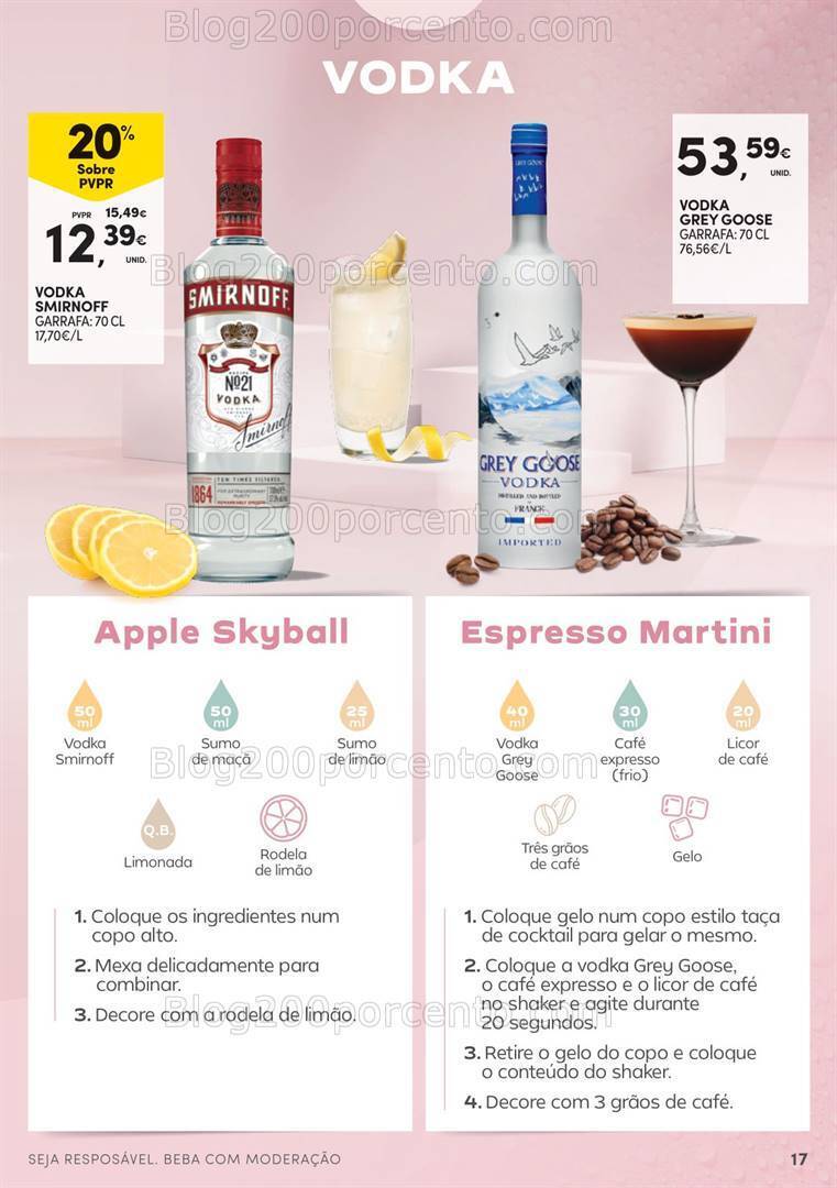 Antevisão Folheto CONTINENTE Guia de Cocktails - 16 julho a 11 agosto