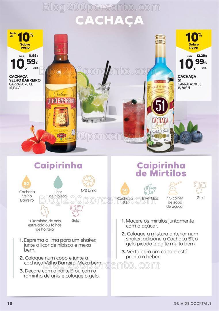 Antevisão Folheto CONTINENTE Guia de Cocktails - 16 julho a 11 agosto
