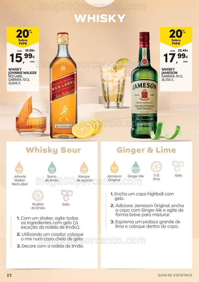 Antevisão Folheto CONTINENTE Guia de Cocktails - 16 julho a 11 agosto