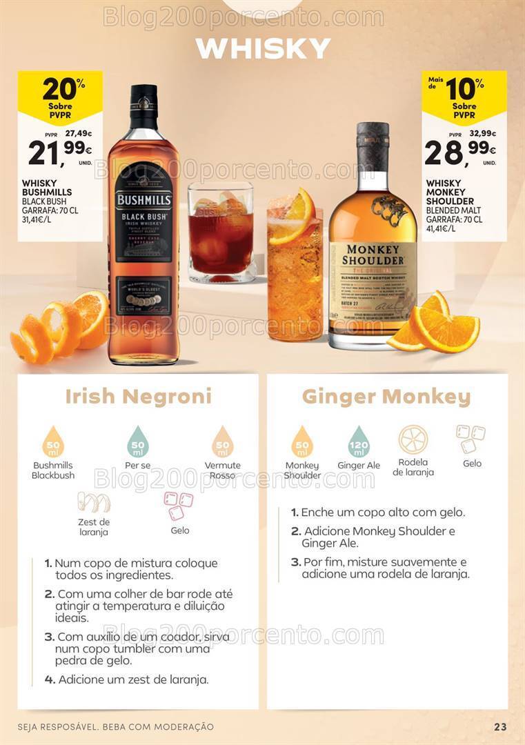 Antevisão Folheto CONTINENTE Guia de Cocktails - 16 julho a 11 agosto