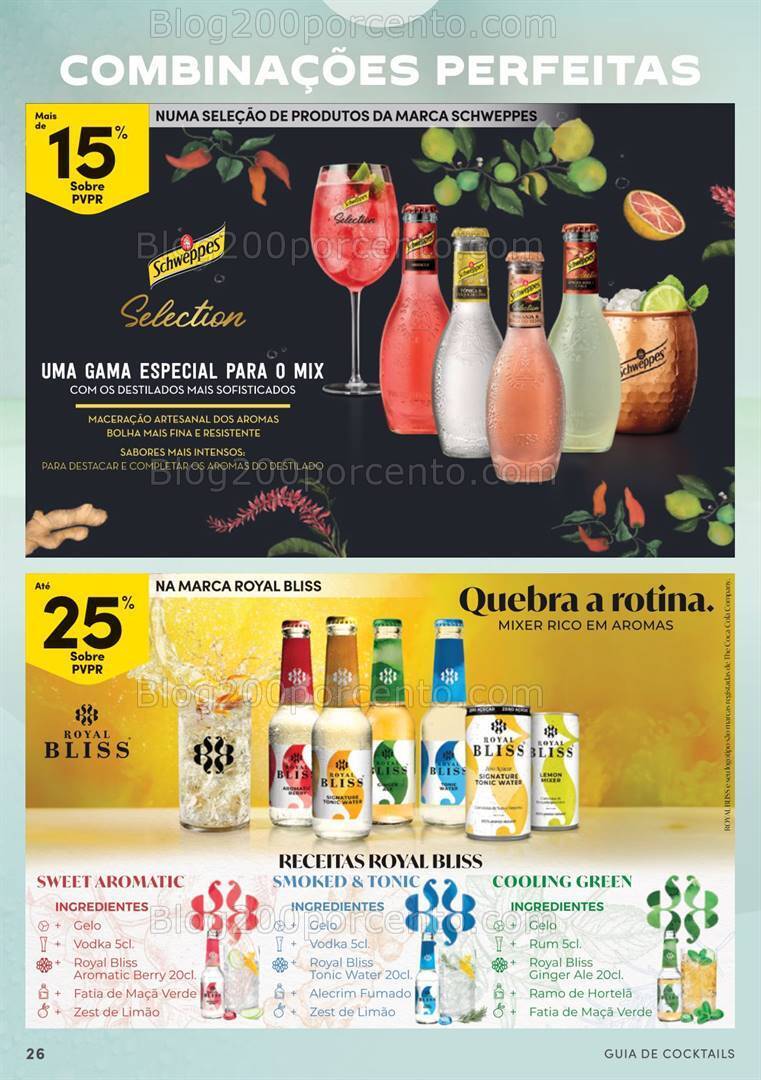 Antevisão Folheto CONTINENTE Guia de Cocktails - 16 julho a 11 agosto