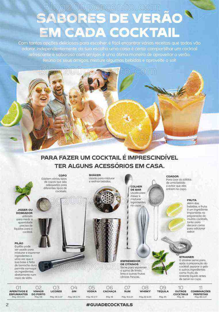 Antevisão Folheto CONTINENTE Cocktails de 18 julho a 13 agosto