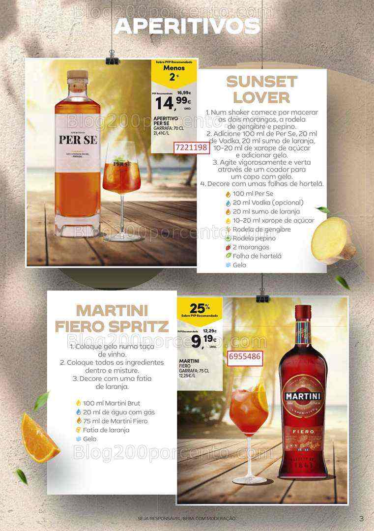 Antevisão Folheto CONTINENTE Cocktails de 18 julho a 13 agosto