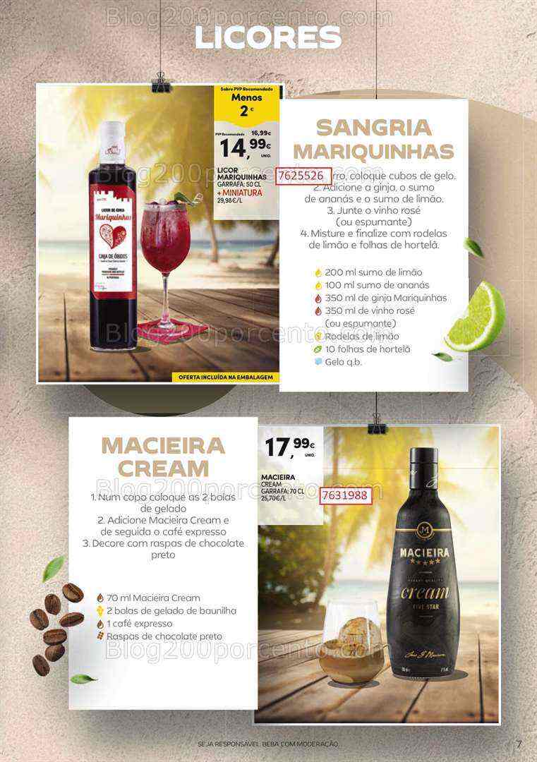 Antevisão Folheto CONTINENTE Cocktails de 18 julho a 13 agosto