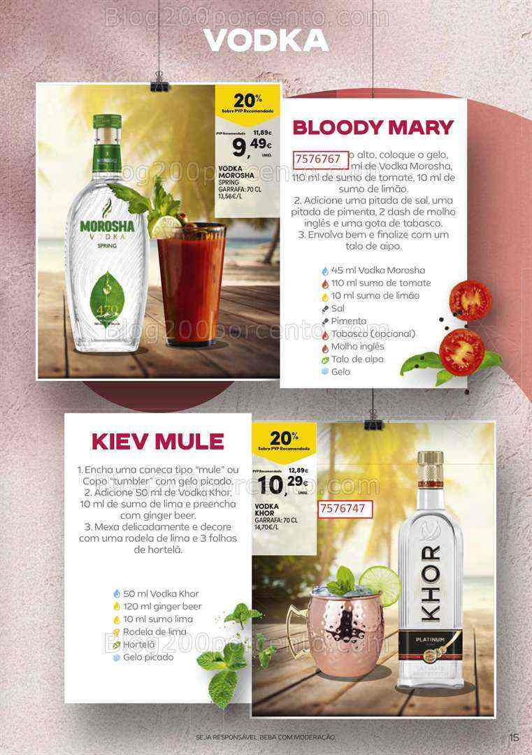 Antevisão Folheto CONTINENTE Cocktails de 18 julho a 13 agosto