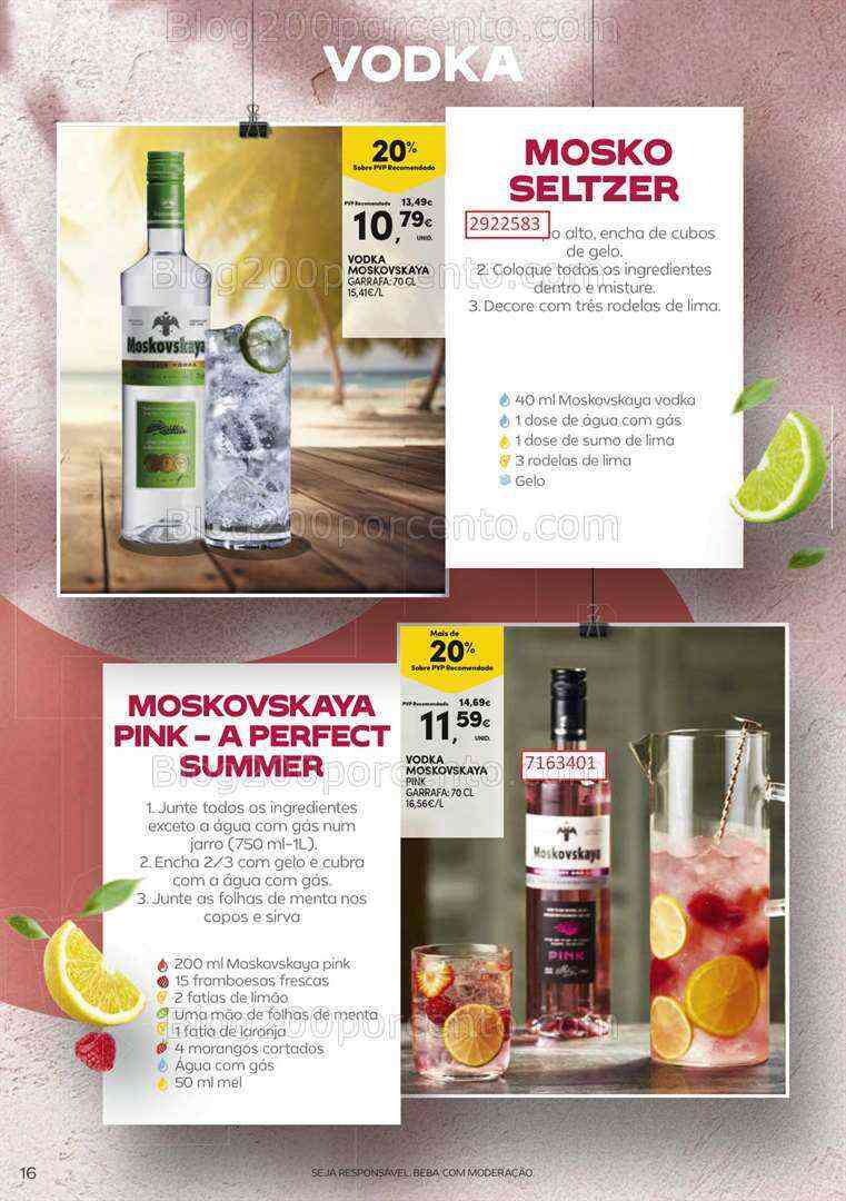 Antevisão Folheto CONTINENTE Cocktails de 18 julho a 13 agosto