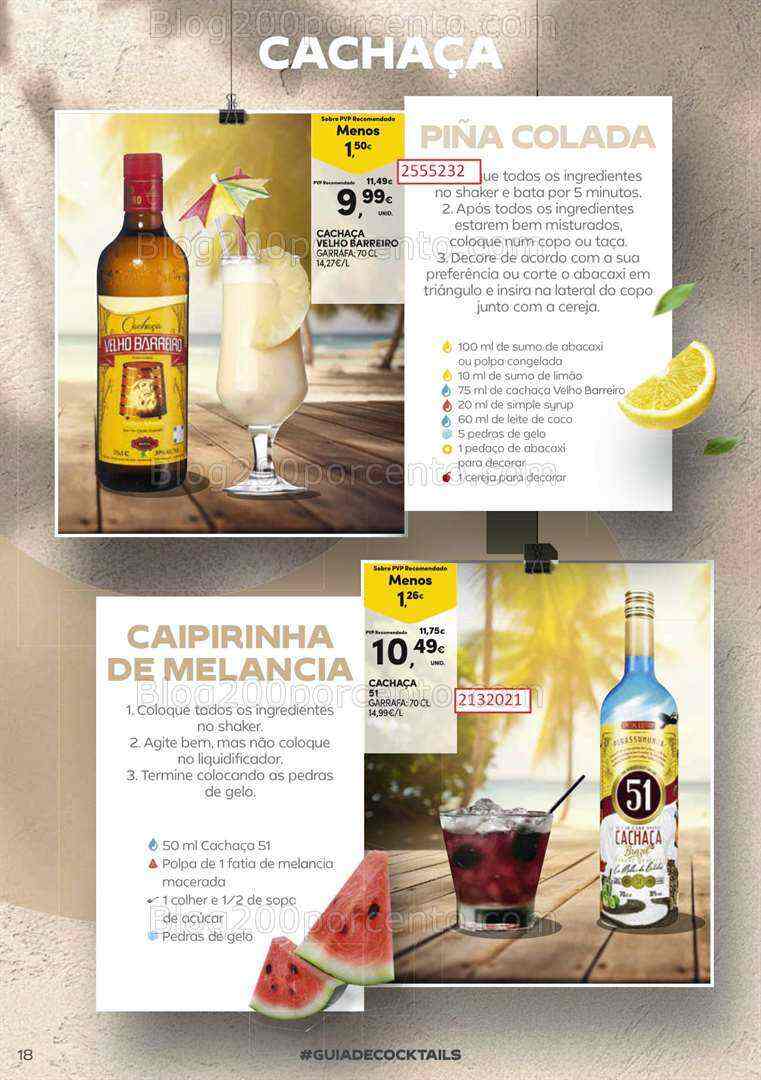 Antevisão Folheto CONTINENTE Cocktails de 18 julho a 13 agosto