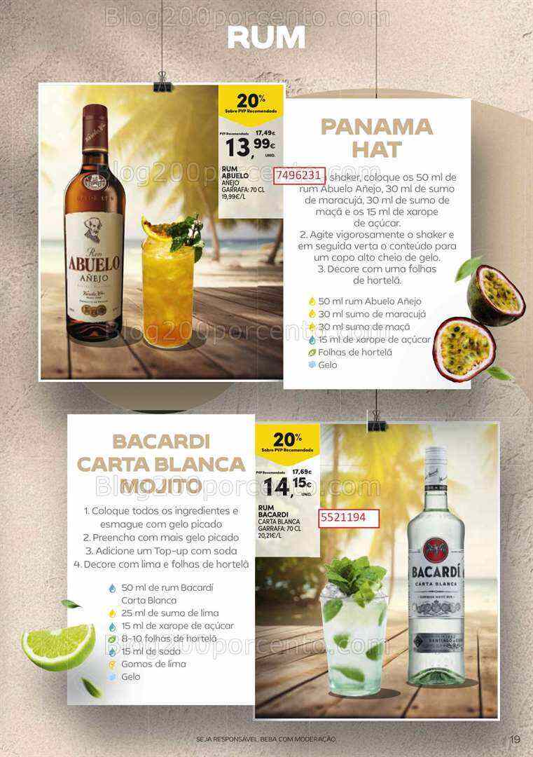 Antevisão Folheto CONTINENTE Cocktails de 18 julho a 13 agosto