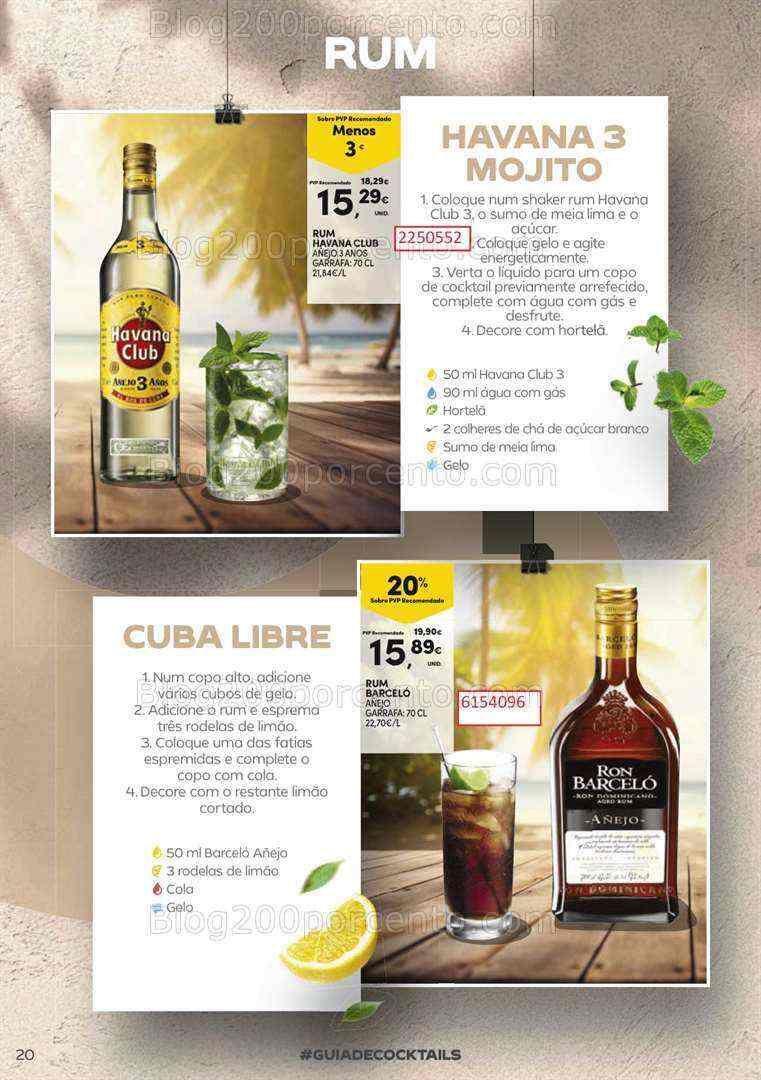 Antevisão Folheto CONTINENTE Cocktails de 18 julho a 13 agosto