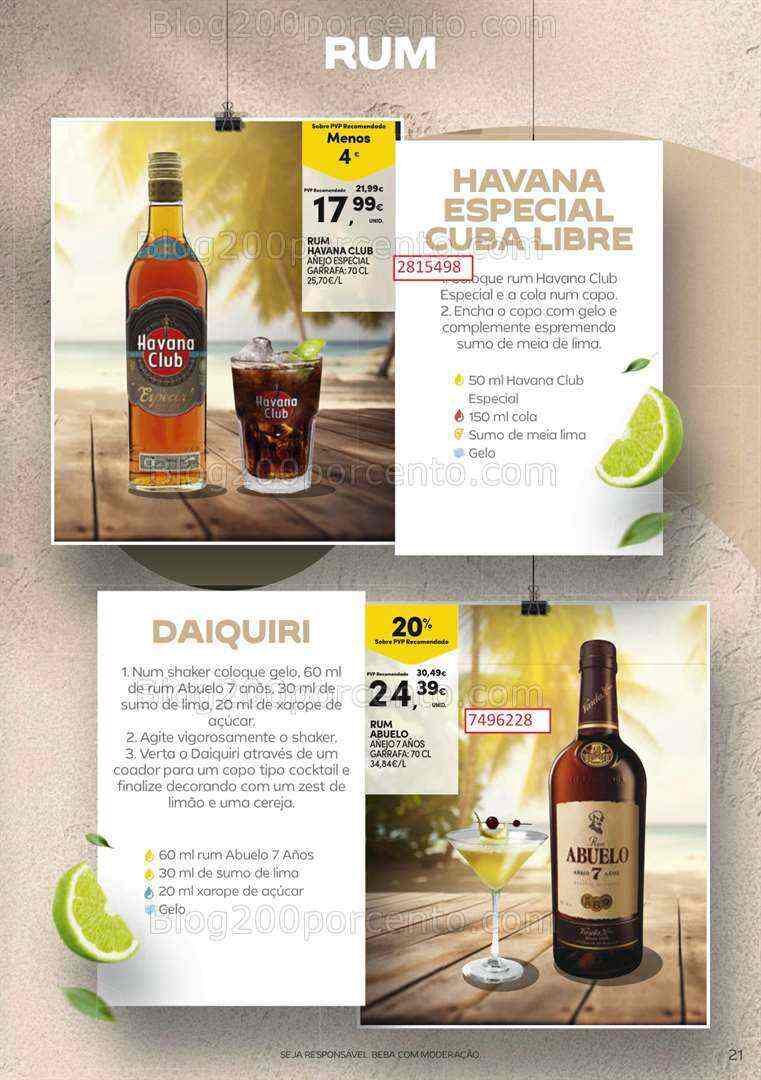 Antevisão Folheto CONTINENTE Cocktails de 18 julho a 13 agosto