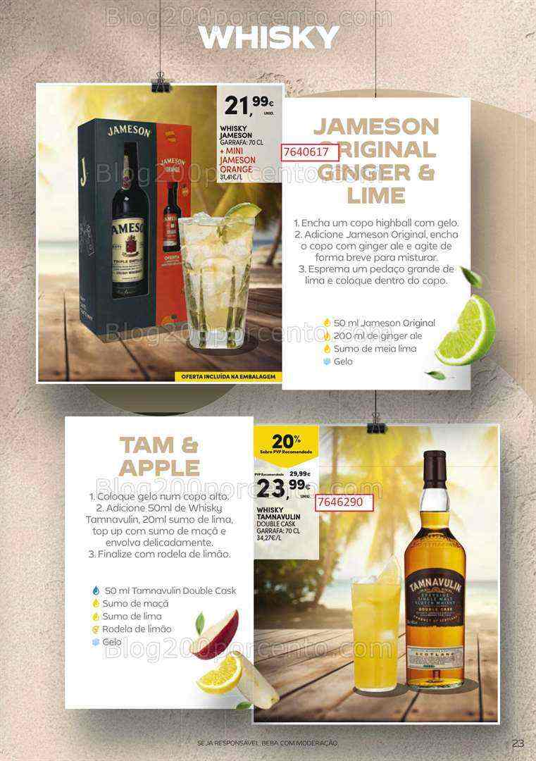 Antevisão Folheto CONTINENTE Cocktails de 18 julho a 13 agosto